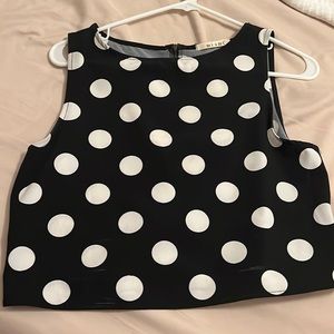 Polka dot crop top